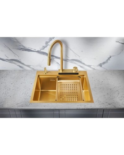 Кухонная мойка Milacio Denia 57 золотой матовый MC.77408