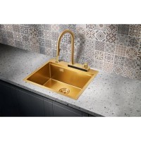 Кухонная мойка Milacio Denia 57 золотой матовый MC.77408