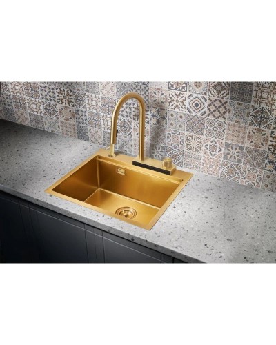 Кухонная мойка Milacio Denia 57 золотой матовый MC.77408