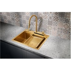 Кухонная мойка Milacio Denia 57 золотой матовый MC.77408