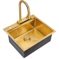 Кухонная мойка Milacio Denia 57 золотой матовый MC.77408