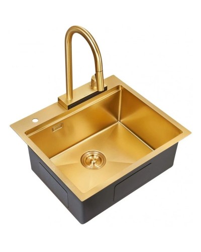 Кухонная мойка Milacio Denia 57 золотой матовый MC.77408