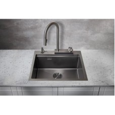 Кухонная мойка Milacio Denia 57 вороненая сталь MC.77409