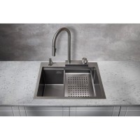 Кухонная мойка Milacio Denia 57 вороненая сталь MC.77409