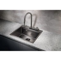 Кухонная мойка Milacio Denia 57 вороненая сталь MC.77409