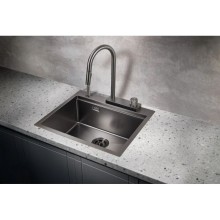 Кухонная мойка Milacio Denia 57 вороненая сталь MC.77409