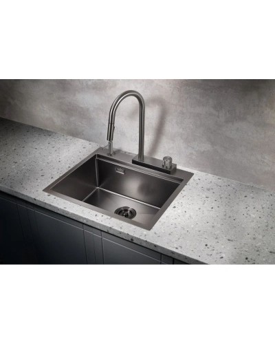 Кухонная мойка Milacio Denia 57 вороненая сталь MC.77409