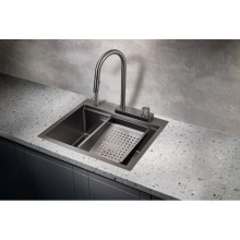 Кухонная мойка Milacio Denia 57 вороненая сталь MC.77409