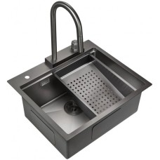 Кухонная мойка Milacio Denia 57 вороненая сталь MC.77409