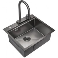 Кухонная мойка Milacio Denia 57 вороненая сталь MC.77409