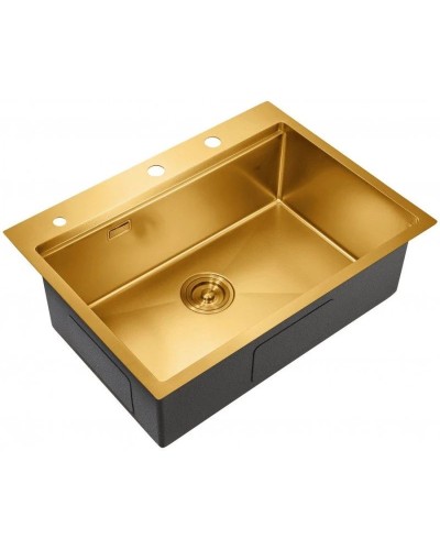 Кухонная мойка Milacio Denia 68 золотой матовый MC.77418