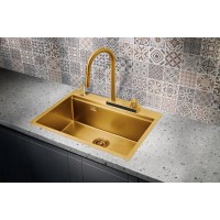 Кухонная мойка Milacio Denia 68 золотой матовый MC.77418