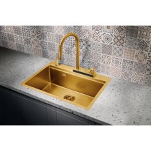 Кухонная мойка Milacio Denia 68 золотой матовый MC.77418