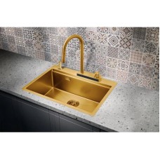 Кухонная мойка Milacio Denia 68 золотой матовый MC.77418