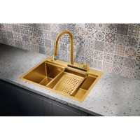 Кухонная мойка Milacio Denia 68 золотой матовый MC.77418