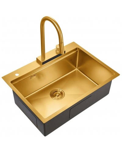 Кухонная мойка Milacio Denia 68 золотой матовый MC.77418