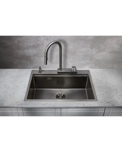 Кухонная мойка Milacio Denia 68 вороненая сталь MC.77419