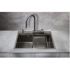 Кухонная мойка Milacio Denia 68 вороненая сталь MC.77419