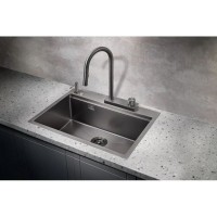 Кухонная мойка Milacio Denia 68 вороненая сталь MC.77419