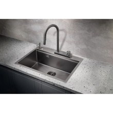 Кухонная мойка Milacio Denia 68 вороненая сталь MC.77419