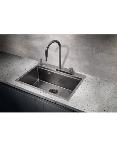 Кухонная мойка Milacio Denia 68 вороненая сталь MC.77419