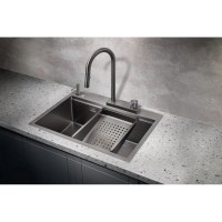 Кухонная мойка Milacio Denia 68 вороненая сталь MC.77419