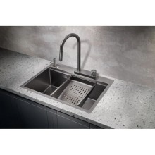 Кухонная мойка Milacio Denia 68 вороненая сталь MC.77419