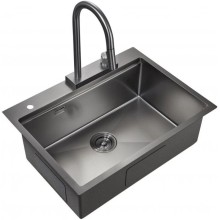 Кухонная мойка Milacio Denia 68 вороненая сталь MC.77419