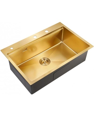 Кухонная мойка Milacio Denia 75 золотой матовый MC.77428