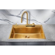 Кухонная мойка Milacio Denia 75 золотой матовый MC.77428