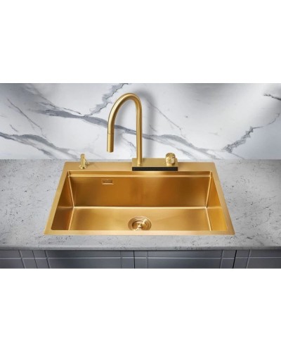 Кухонная мойка Milacio Denia 75 золотой матовый MC.77428