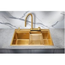 Кухонная мойка Milacio Denia 75 золотой матовый MC.77428