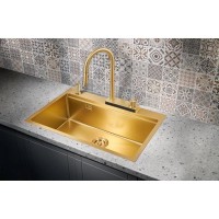 Кухонная мойка Milacio Denia 75 золотой матовый MC.77428