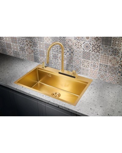 Кухонная мойка Milacio Denia 75 золотой матовый MC.77428