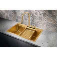 Кухонная мойка Milacio Denia 75 золотой матовый MC.77428