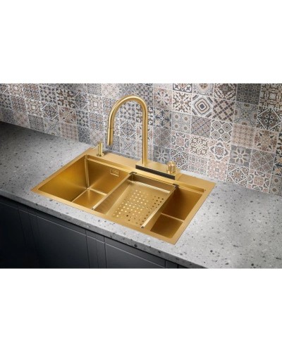 Кухонная мойка Milacio Denia 75 золотой матовый MC.77428