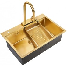 Кухонная мойка Milacio Denia 75 золотой матовый MC.77428