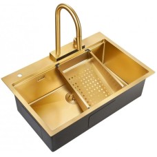 Кухонная мойка Milacio Denia 75 золотой матовый MC.77428