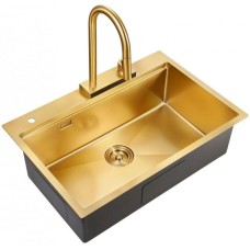 Кухонная мойка Milacio Denia 75 золотой матовый MC.77428