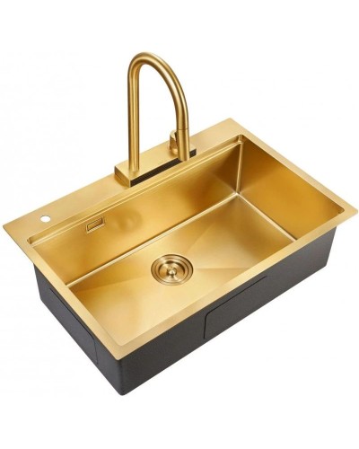Кухонная мойка Milacio Denia 75 золотой матовый MC.77428