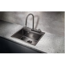 Кухонная мойка Milacio Denia 75 вороненая сталь MC.77429