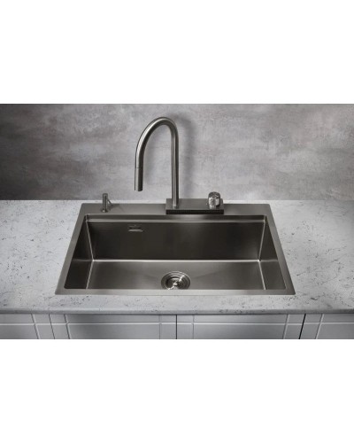 Кухонная мойка Milacio Denia 75 вороненая сталь MC.77429