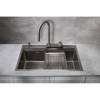 Кухонная мойка Milacio Denia 75 вороненая сталь MC.77429