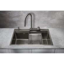 Кухонная мойка Milacio Denia 75 вороненая сталь MC.77429