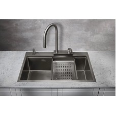 Кухонная мойка Milacio Denia 75 вороненая сталь MC.77429