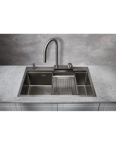 Кухонная мойка Milacio Denia 75 вороненая сталь MC.77429