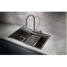 Кухонная мойка Milacio Denia 75 вороненая сталь MC.77429