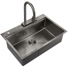 Кухонная мойка Milacio Denia 75 вороненая сталь MC.77429