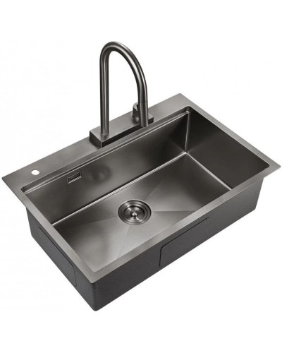 Кухонная мойка Milacio Denia 75 вороненая сталь MC.77429
