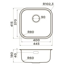 Кухонная мойка Omoikiri Omi 44-U/I-LG светлое золото 4993268